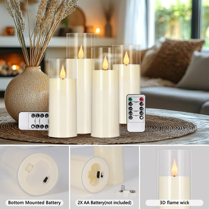 48- Pack of 3 Sizes of LED Flameless Candles.This Candle is Suitable for café, Fancy Restaurant, Bookstore and Other Scenes to Create a Relaxing and Romantic Atmosphere.