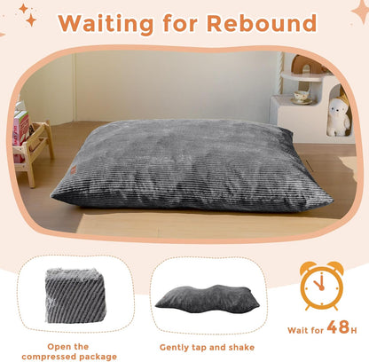 MAXYOYO 3 in 1 Kids Bean Bag Chair Couch, Convertible Chair Folds from Bean Bag to Lounger, Child Floor Sofa for Gaming, Reading, Floor Mattress with High-Density Foam Filling