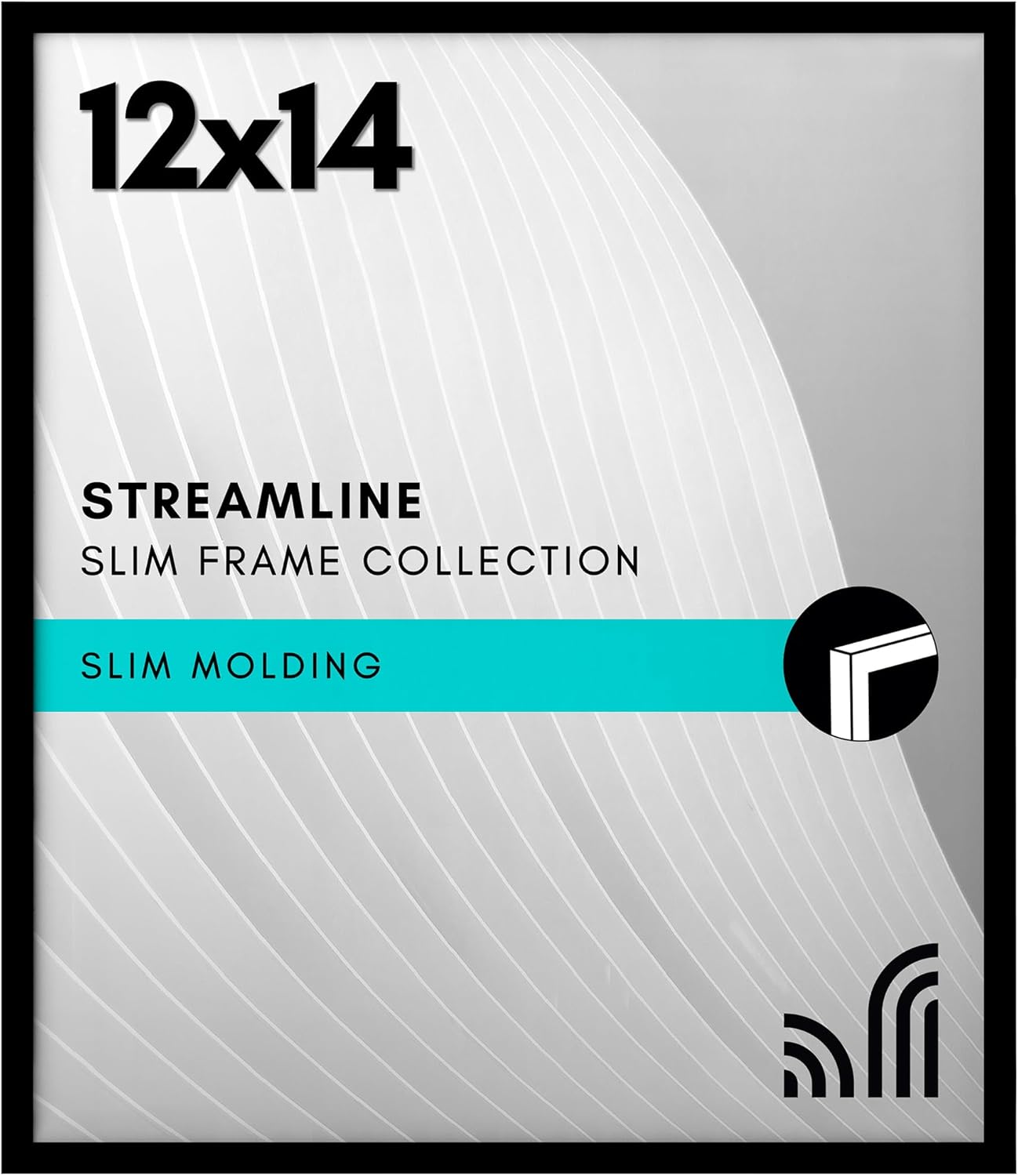 Americanflat 24x36 Poster Frame with Polished Plexiglass - Streamline Collection - Thin Border Picture Frame for Wall Display - Hanging Hardware Included - Black - Colors B