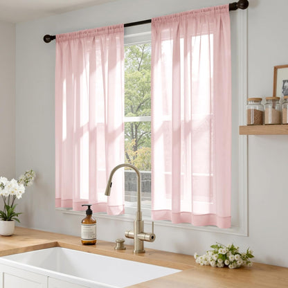 MIULEE White Sheer Curtains 84 Inches Long, 4 Panels Set, Light Filtering Rod Pocket Voile Drapes for Living Room and Bedroom, Airy Soft Fabric Window Treatments, 42 x 84 Inches