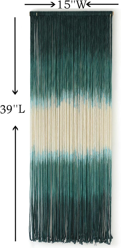 Flber 2 Pcs Macrame Wall Hanging Boho Wall Decor Handmade Macrame Art Tapestry Wedding Macrame Backdrop 13.7" W x 51" L For Living room Bedroom Headboard Decor
