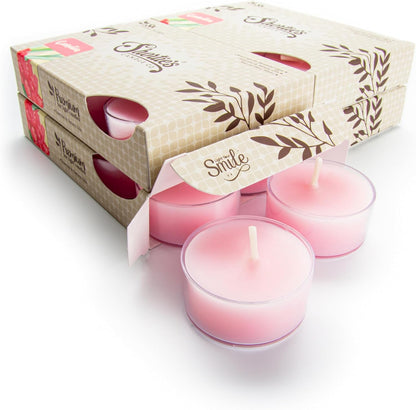 Pure English Lavender Premium Tealight Candles Bulk Pack - Highly Scented with Essential & Natural Oils - 24 Purple Tea Lights - Beautiful Candlelight - Made in the USA - Flower & Floral Collection