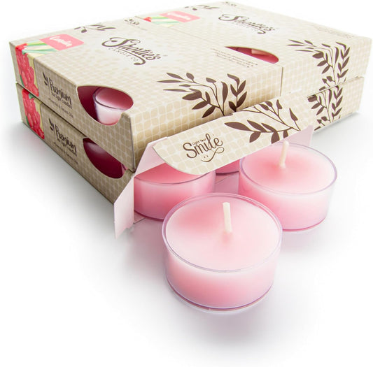 Pure English Lavender Premium Tealight Candles Bulk Pack - Highly Scented with Essential & Natural Oils - 24 Purple Tea Lights - Beautiful Candlelight - Made in the USA - Flower & Floral Collection
