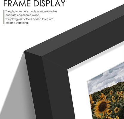 DUENPY 14x26 Collage Picture Frame 4x6 Collage Picture Frame Displays Twelve 4x6 inch Photos Available Horizontal Wall Mounting Display and Vertical Black - Colors A