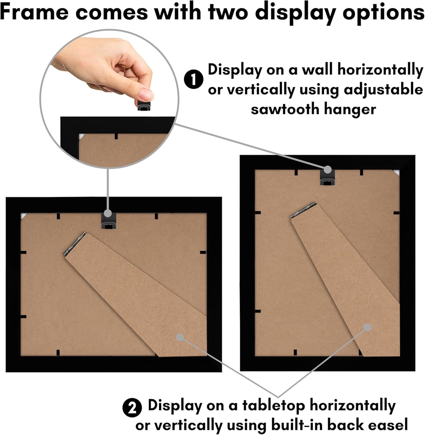 Americanflat 12x18 Poster Frame with Shatter-Resistant Glass - Signature Collection - Gallery-Style Frames Made of Engineered Wood - Photo Frame for Wall Display - Black - Colors C