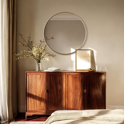 USHOWER Bathroom Mirrors for Over Sink, 36 Inch Circle Mirror with Metal Frame, Black Wall Mirror for Vanity, Entryway, Living Room, Hallway and Bedroom Decor