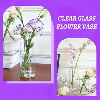 Glass Bud Vases Set of 24, Clear Flower Vase for Centerpieces, Small Vases for Flowers, Decor Centerpiece for Bathroom, Decorative Vases for House Warming
