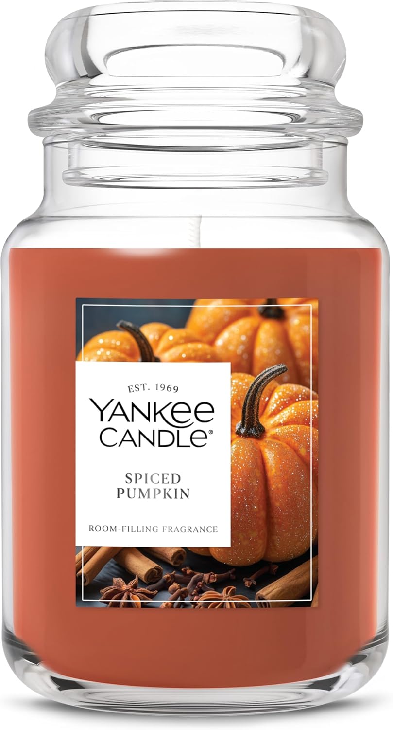 Yankee Candle Sugared Cinnamon Apple, Scented Candle, 22oz Large Jar with up to 150 Hour Burn Time, Giftable