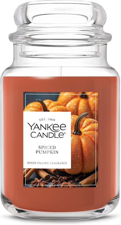 Yankee Candle Sugared Cinnamon Apple, Scented Candle, 22oz Large Jar with up to 150 Hour Burn Time, Giftable