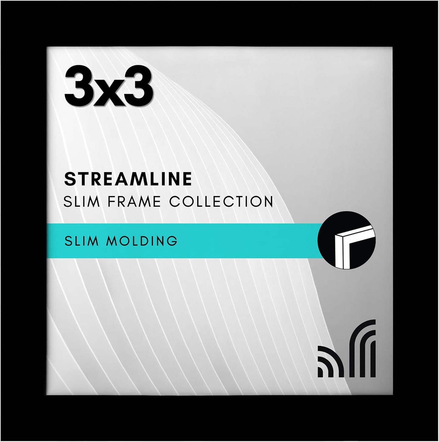 Americanflat 24x36 Poster Frame with Polished Plexiglass - Streamline Collection - Thin Border Picture Frame for Wall Display - Hanging Hardware Included - Black - Colors C