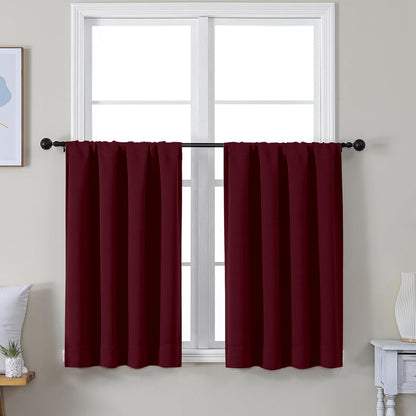 Simplebrand Ava Sage Green Blackout Curtains for Bedroom 63 Inch Length 2 Panels Set, Solid Thermal Insulated Energy Saving Rod Pocket Window Treatment Curtains Blackout Drapes, W40 x L63 Inch, Sage - Colors A