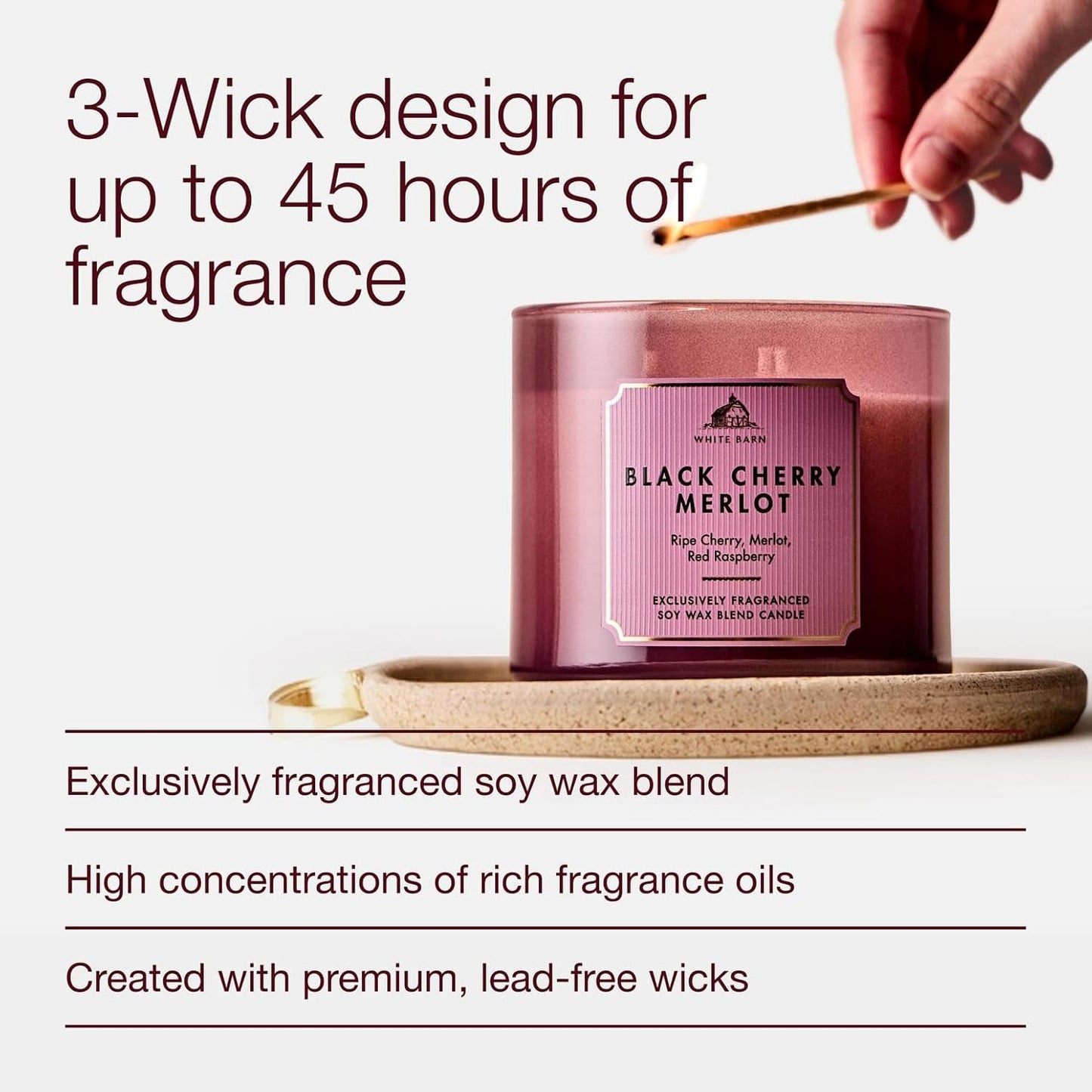 Bath & Body Works Mahogany Teakwood Intense 3-Wick Candle - Scented Candle for At-Home Use - Long-Lasting, Room-Filling Fragrance - High Fragrance Oil Concentration - Soy Wax Blend