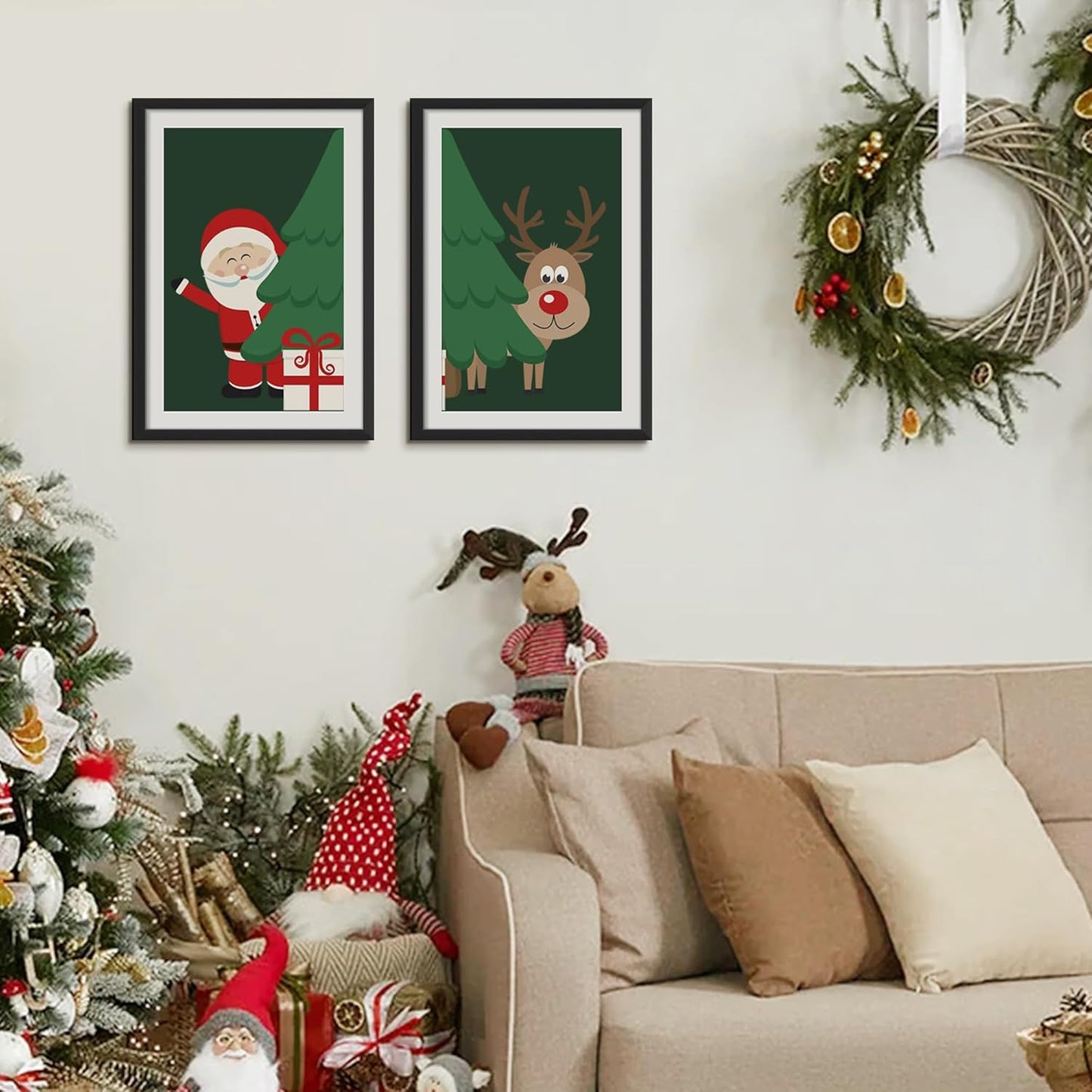 upsimples 11x14 Picture Frame Set of 5, Display Pictures 8x10 with Mat or 11x14 Without Mat, Wall Gallery Photo Frames, Black