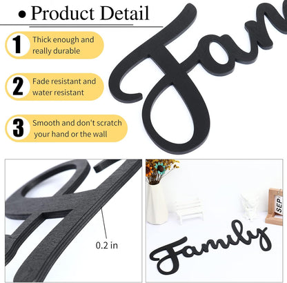 Family Signs For Home Wall Decor,Family Wall Decor For Living Room Rustic Letter Signs Family Wall Art (style2)
