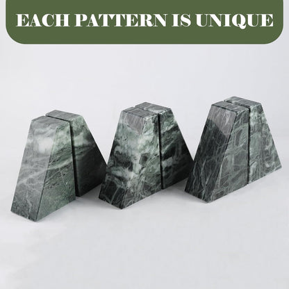 Karibiber Travertine Bookends for Heavy Books, Marble Decorative Bookends for Shelves, Heavy-Duty Stone Book Ends for Hardback Book & Cookbooks, Unique Book Stopper & Holder, Travertino Italy