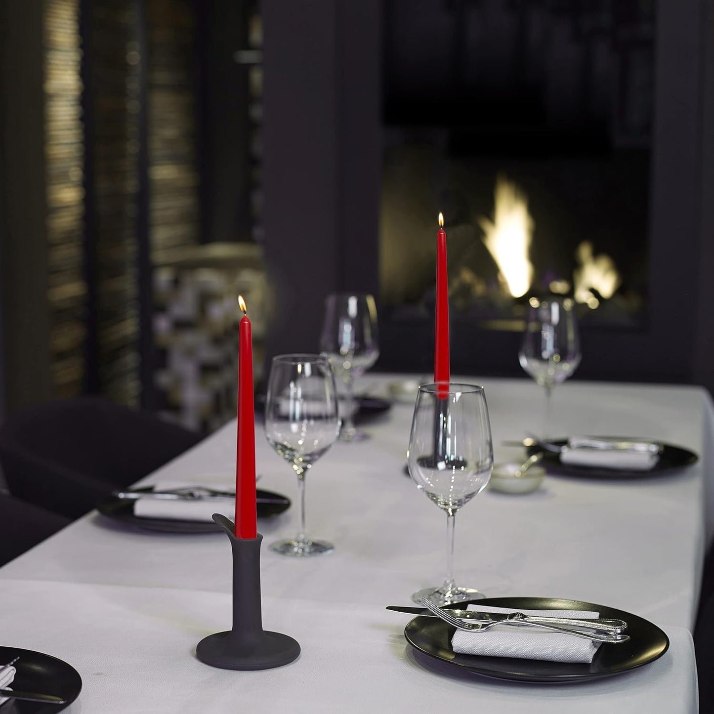 BOLSIUS Ivory Taper Candles - 10 Pack Unscented 10 Inch Dinner Candle Set - 8 Hours Burn Time - Premium European Quality - Smokeless and Dripless Household, Wedding, Party, and Home Décor Candlesticks