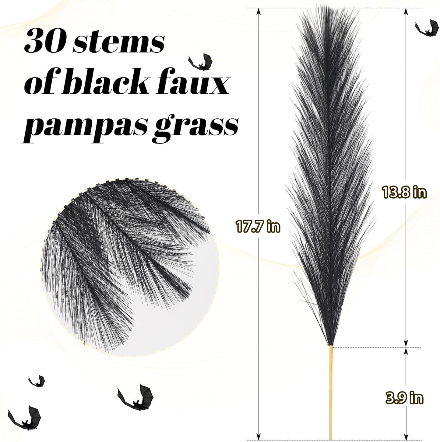 30pcs Pampas Grass Decor,21" Artificial Pompous Grass Bulk,Small Vase Filler Pompas Grass for Home Wedding Living Room Wall Party Decoration (Beige,Light Brown, 21 Inch 30 Pcs)