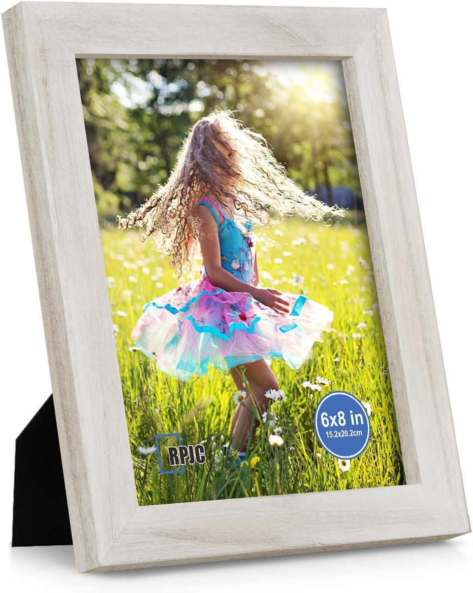 RPJC 5x7 Picture Frames Made of Solid Wood High Definition Glass for Table Top Display and Wall Mounting Photo Frame Black
