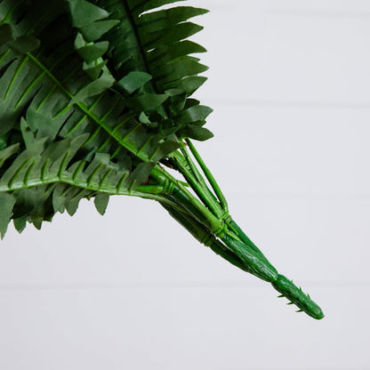 Nearly Natural 48in Artificial Boston Fern (Set of 2), Large Faux Greenery with 67 Lifelike Fronds for Indoor Wall, Shelf, and Home Office Decor
