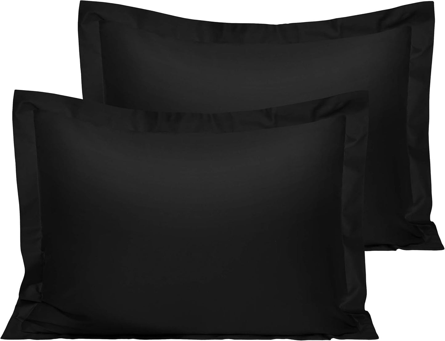 NTBAY Cotton 26x26 Euro Sham Covers - 500 Thread Count Egyptian Cotton Euro Pillow Covers, 2 Pack Super Soft and Breathable 26x26 Pillow Covers, Square Pillow Cases, White