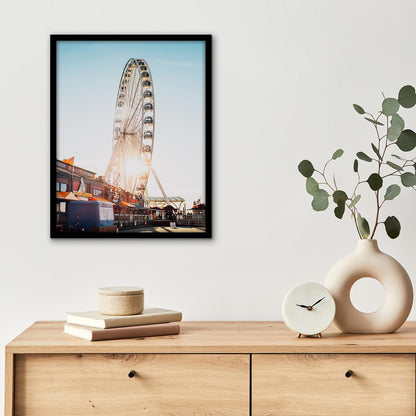 Americanflat 24x36 Poster Frame with Polished Plexiglass - Streamline Collection - Thin Border Picture Frame for Wall Display - Hanging Hardware Included - Black - Colors B