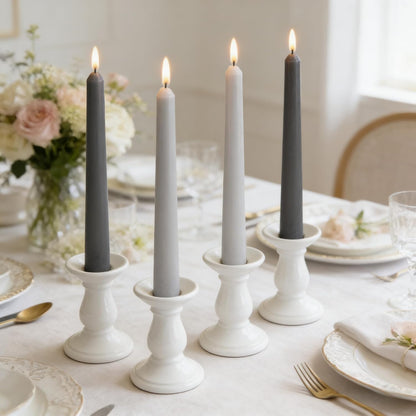12-Pack Earth Tone Taper Candles, 10 Inch Unscented Dripless Candlesticks, Long-Lasting Burn Time of 7-8 Hours, Perfect for Fall Harvest Halloween Thanksgiving Dinners Parties and Home Décor