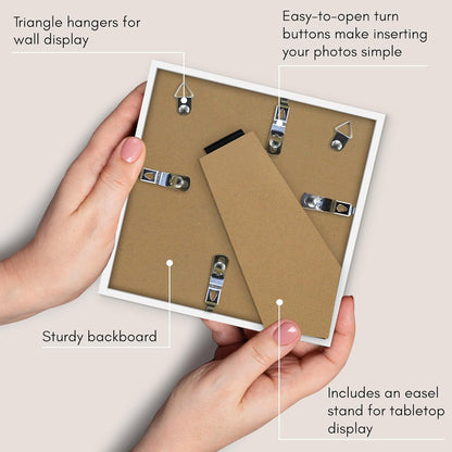 Americanflat 24x36 Poster Frame with Polished Plexiglass - Streamline Collection - Thin Border Picture Frame for Wall Display - Hanging Hardware Included - Black - Colors D