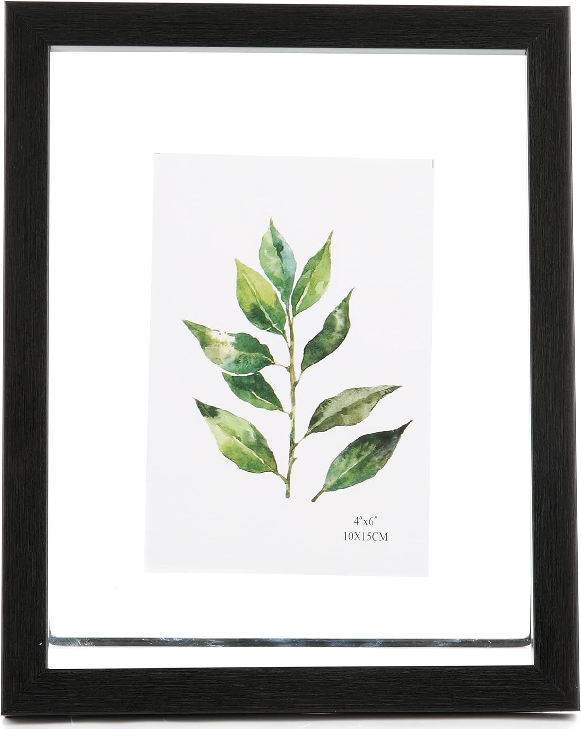 Aynoo Wood Floating Picture Frame 7x9, Table Top 8x10 7x9 6x8 Floating Frame Black Metal Modern Style Frame (PHSD),1Pack