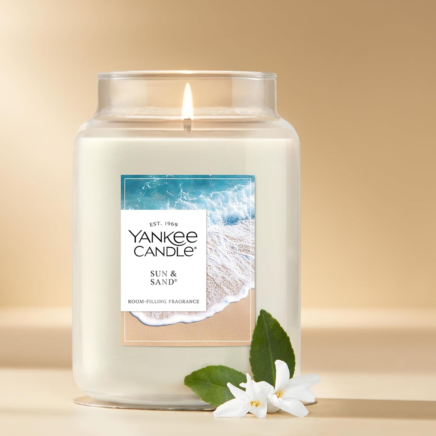Yankee Candle Sage & Citrus, Scented Candle, 22oz Large Jar with up to 150 Hour Burn Time, Giftable, Birthdays