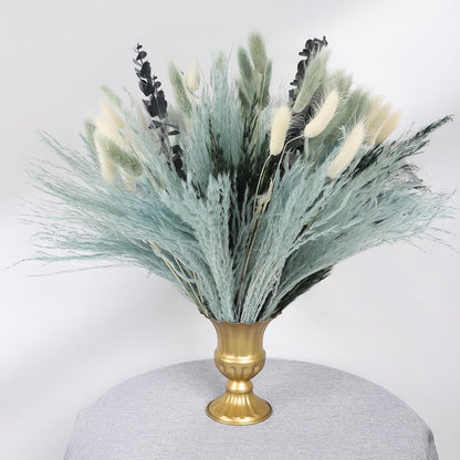 N&T NETING Dried Pampas Grass Decor- White Pampas Grass, Brown Pampas, Bunny Tail, Reed, Fluffy Dried Pompas Grass Flower for Home Wedding Table Vase Boho Modern Decor, 75Pcs