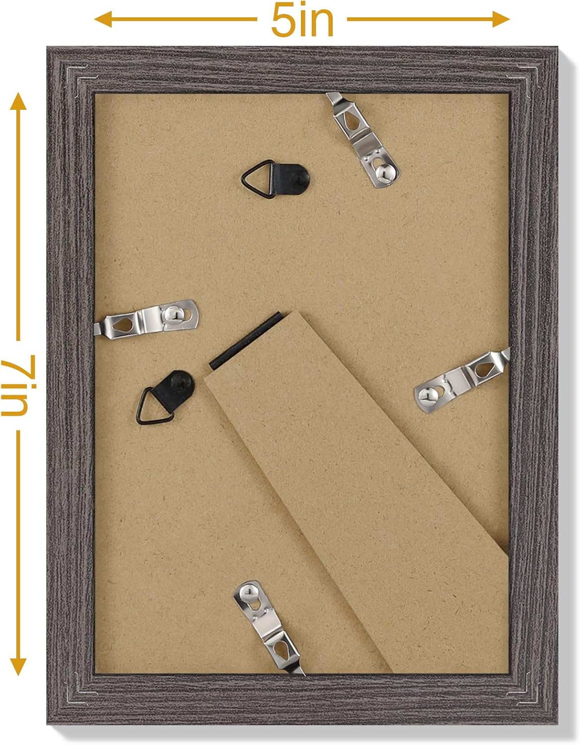 Vittanly 8x10 Picture Frames Set of 9, Shatter Resistant Plexiglass, Display 5x7 Pictures with Mat or 8x10 without Mat, Photo Frames for Wall or Tabletop, Engineered Wood, Black - Colors B