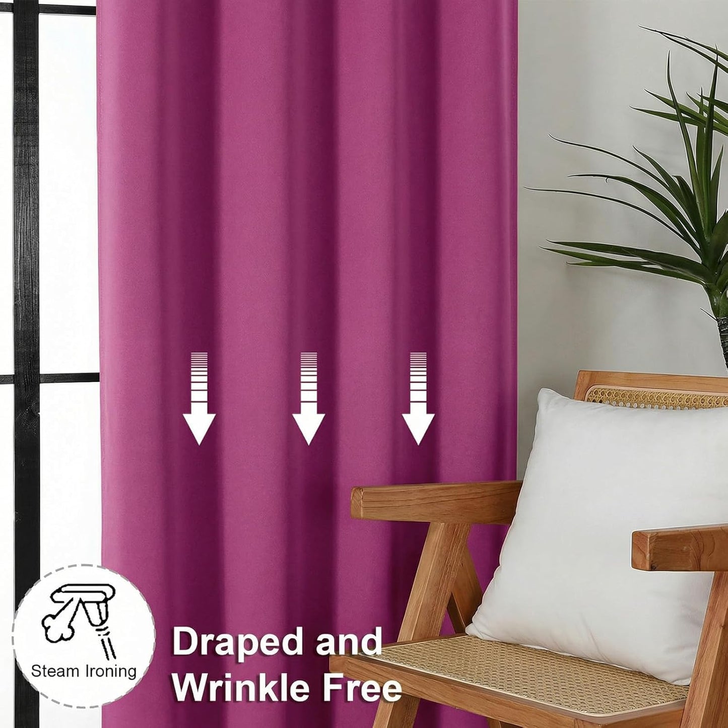 Simplebrand Ava Sage Green Blackout Curtains for Bedroom 63 Inch Length 2 Panels Set, Solid Thermal Insulated Energy Saving Rod Pocket Window Treatment Curtains Blackout Drapes, W40 x L63 Inch, Sage - Colors B