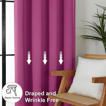 Simplebrand Ava Sage Green Blackout Curtains for Bedroom 63 Inch Length 2 Panels Set, Solid Thermal Insulated Energy Saving Rod Pocket Window Treatment Curtains Blackout Drapes, W40 x L63 Inch, Sage - Colors B