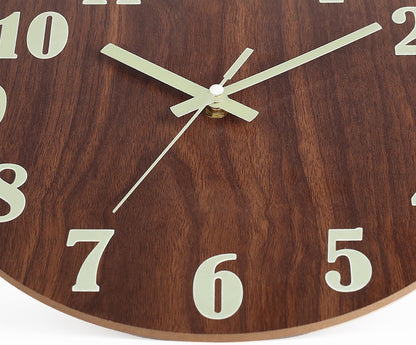 HZDHCLH Wall Clocks Battery Operated,12 inch Silent Non Ticking Modern Wall Clock for Living Room Bedroom Kitchen Office Classroom Decor (Olive Green and Gold)