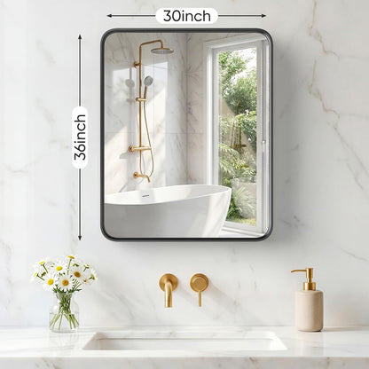 NEWBULIG Gold Round Wall Mirror 36 Inch, Bathroom Mirrors for Over Sink, Wall Decor for Bathroom, Entryway, Bedroom, Vanity