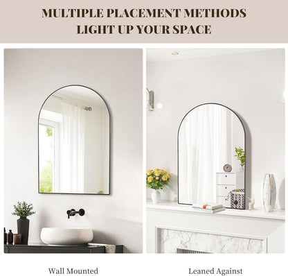 White Round Mirror 30 Inch, Circle Wall Mirrors for Bathroom, Bedroom Living Room or Entryway