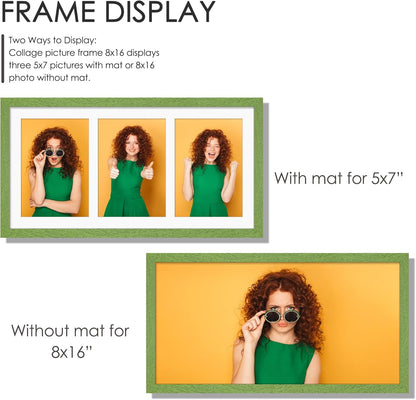 DUENPY 14x26 Collage Picture Frame 4x6 Collage Picture Frame Displays Twelve 4x6 inch Photos Available Horizontal Wall Mounting Display and Vertical Black - Colors B