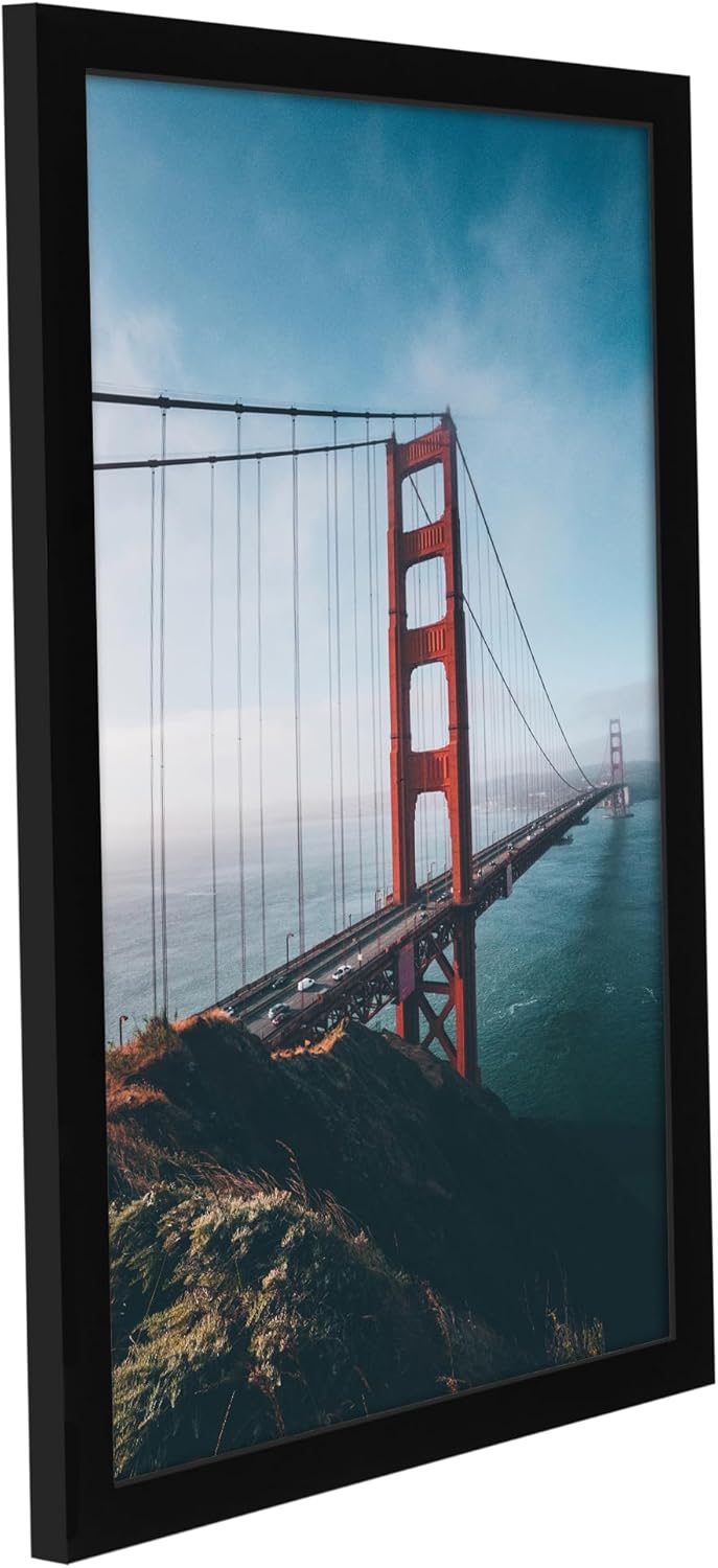 Americanflat 12x18 Poster Frame with Shatter-Resistant Glass - Signature Collection - Gallery-Style Frames Made of Engineered Wood - Photo Frame for Wall Display - Black - Colors A