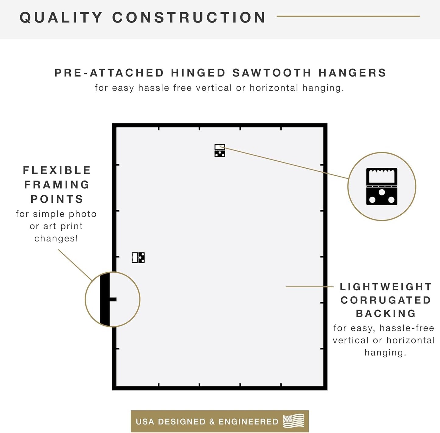 MCS Trendsetter 24x36 Poster Frame Black High-Gloss, Vertical & Horizontal Wall Hanging Large Picture Frame for Photos, Posters & Art Prints (1-Pack)