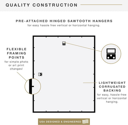 MCS Trendsetter 24x36 Poster Frame Black High-Gloss, Vertical & Horizontal Wall Hanging Large Picture Frame for Photos, Posters & Art Prints (1-Pack)