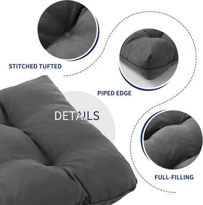 IPYNBAP Outdoor Bench Cushion, 48x18x5 Inch, Waterproof Bench Cushion for Outdoor/Indoor Furniture, Tufted Patio Bench Seat Cushion, Fade Resistant Outdoor Cushions for Porch Swing Couch, Navy Blue