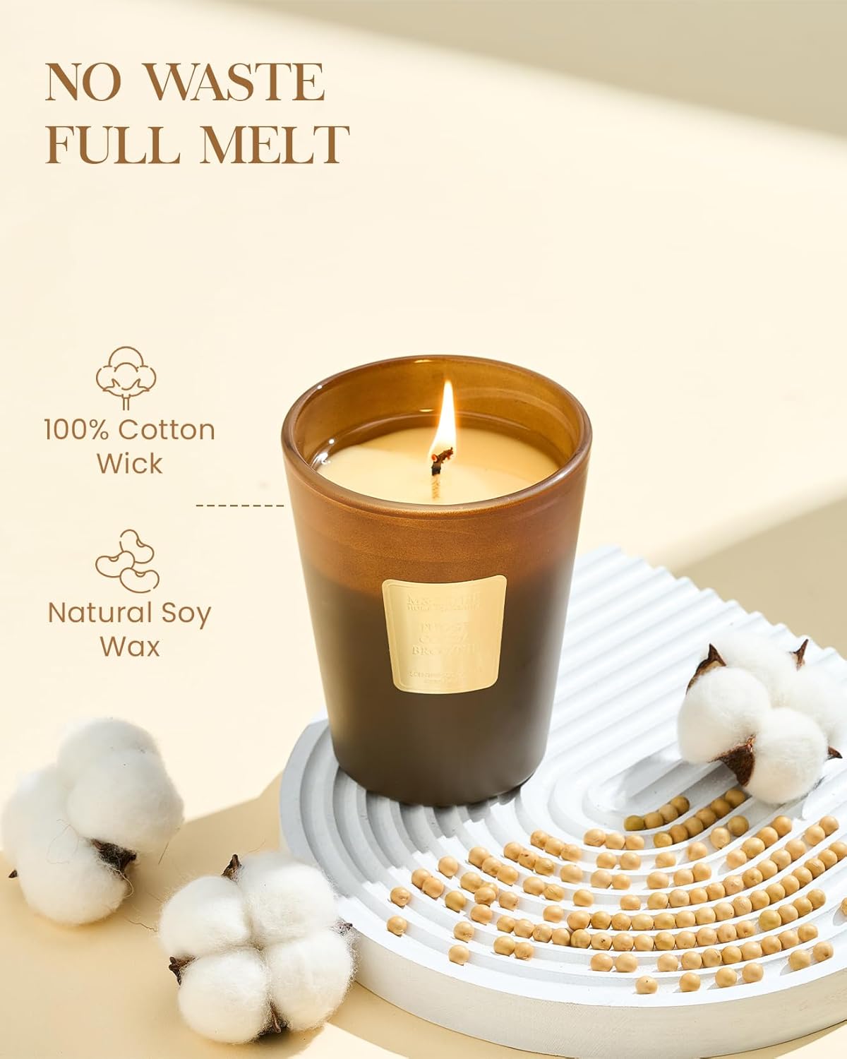 M&SENSE Jasmine Candles Highly Scented 3 Wick 35oz 150 Hours Burn Extra Large Jar Candles for Women, Natural Soy Wax Aromatherapy Candle for Stress Relief, Meditation, Yoga, Spa - Colors A