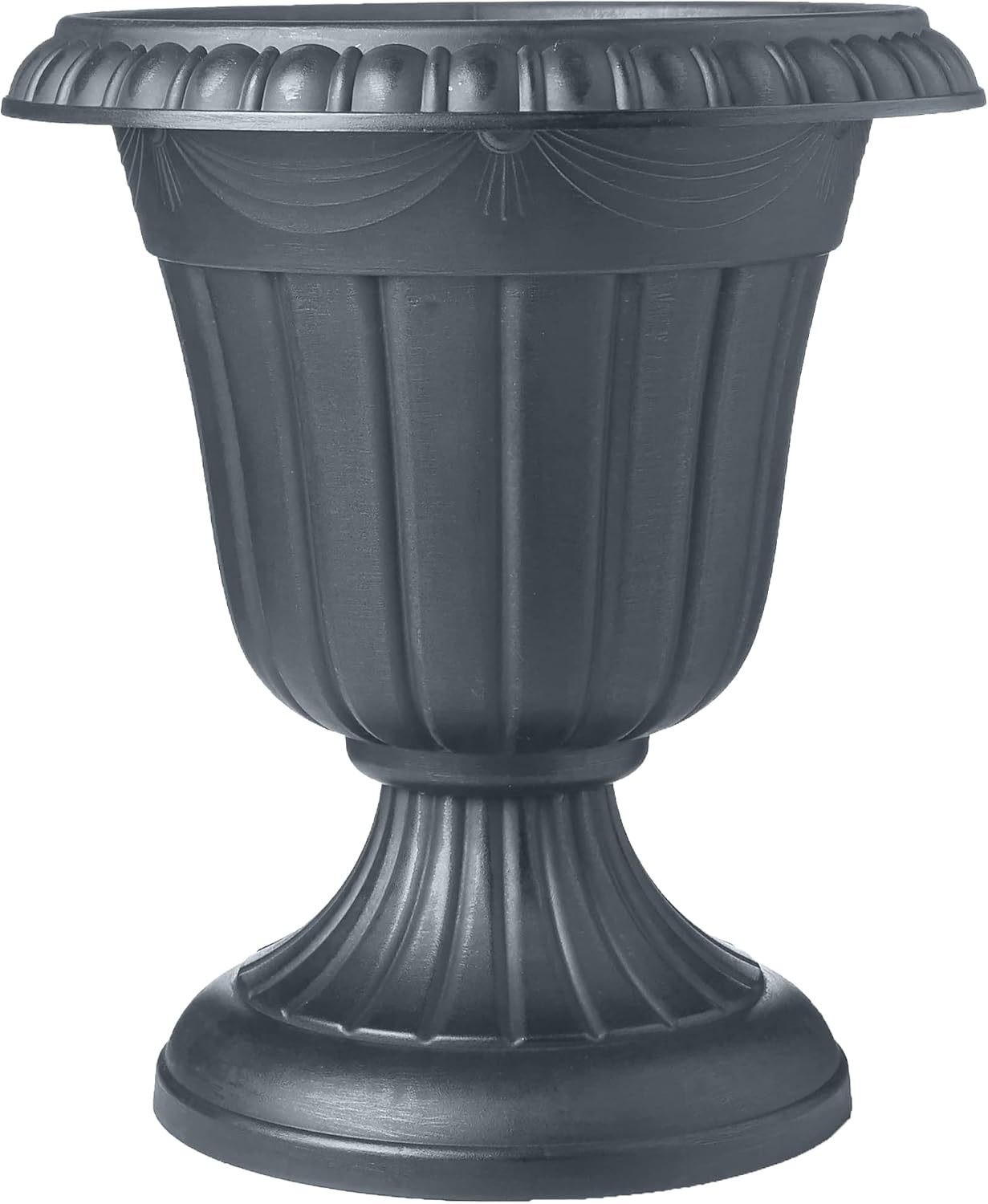 Arcadia Garden Products PL10CP Classic Traditional Plastic Urn Planter Indoor/Outdoor, 15" x 13", Brushed Copper