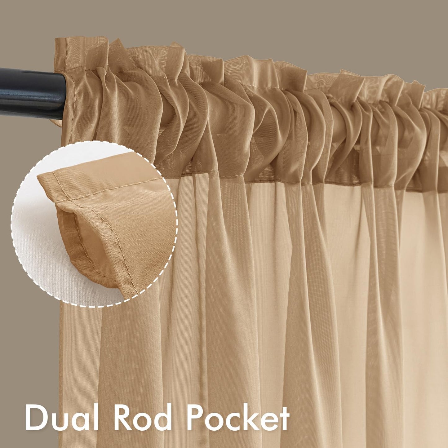 MIULEE White Sheer Curtains 84 Inches Long, 4 Panels Set, Light Filtering Rod Pocket Voile Drapes for Living Room and Bedroom, Airy Soft Fabric Window Treatments, 42 x 84 Inches