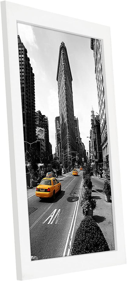 Americanflat 12x18 Poster Frame with Shatter-Resistant Glass - Signature Collection - Gallery-Style Frames Made of Engineered Wood - Photo Frame for Wall Display - Black - Colors C