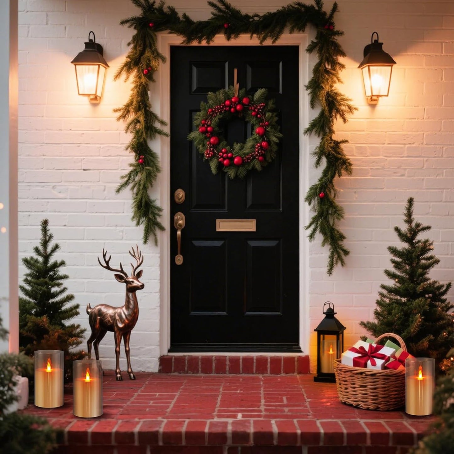wemarry Flameless Candles 4" 5" 6" Acrylic Glass Pillars 3" Diameter Battery Operated Flickering Candles Include 8-Key Remote with Timer Function 400+ Hours (Gray, Warm Light 3 Pack)