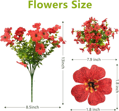 2 Set Artificial Hanging Flowers with Basket for Outdoor Spring Summer Decor, 2 Hanging Planters with 24 Pcs Silk Daisy Flowers for Garden Porch Patio Balcony Decoration