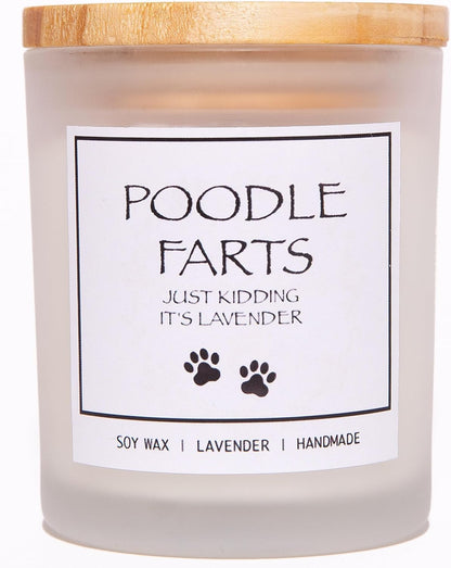 Pug Gifts & Decor, Dog Mom Gifts for Women, Dog Farts Candle, Pet Friendly Lavender Scented Candle
