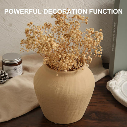 Rustic Vases for Home Decor. Ceramic Vase for Dining Table Decor. Terracotta Decorative Vase 6.1IN. ZSHLXM