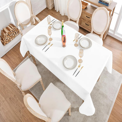 Veblandy Rectangle Tablecloth Waterproof Linen Textured Table Cloth Stain and Wrinkle Resistant Washable, Decorative Fabric Table Cover for Dining, Party and Camping (Sage Green, 52 * 70)